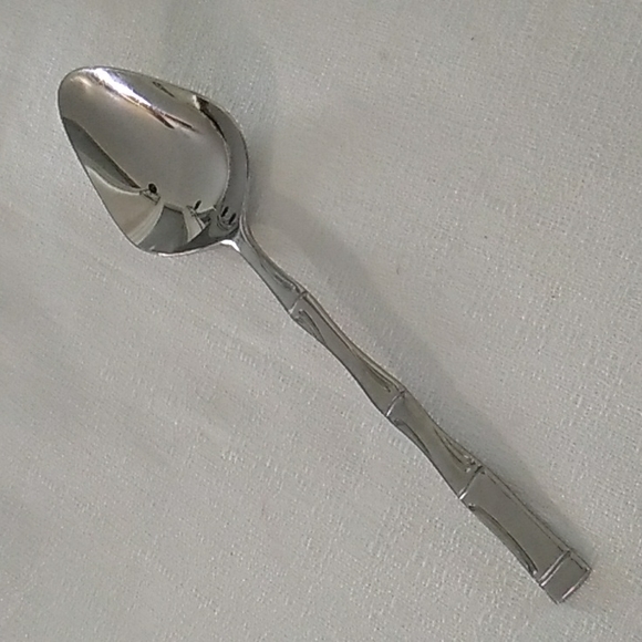 Serving Spoon Bamboo Handle Stainless Korea Flatware - Picture 7 of 7